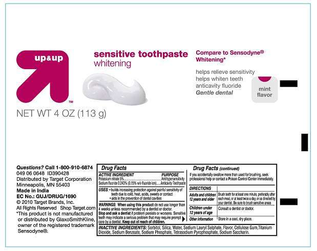 Up and Up Sensitive Toothpaste Whitening